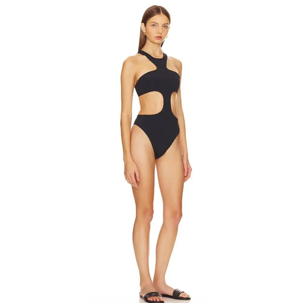 Tropic of C Mila One Piece Black Compression Swimsuit Womens New Black Small